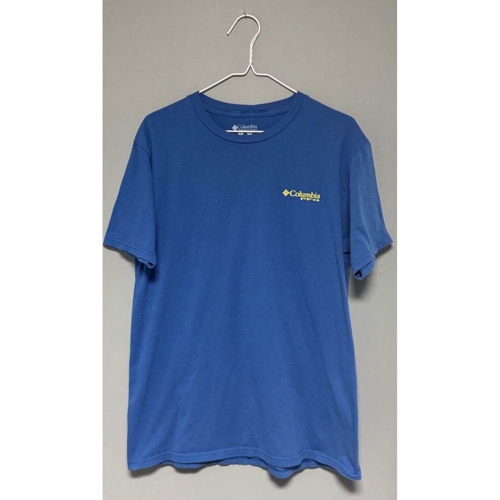 Columbia PFG Royal Blue‎ Short Sleeve Print T-Shirt Size Large Men's
